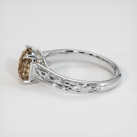 2.35 Ct. Peach Sapphire Ring, 18K White Gold 4