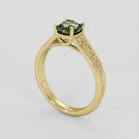 1.28 Ct. Green Sapphire Ring, 10K Yellow Gold 2