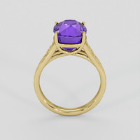 6.31 Ct. Purple Amethyst Ring, 14K Yellow Gold 3