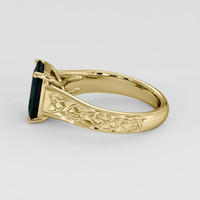 2.61 Ct. Greenish Blue Sapphire Ring, 14K Yellow Gold 4