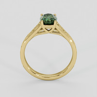 1.00 Ct. Green Sapphire Ring, 14K Yellow Gold 3