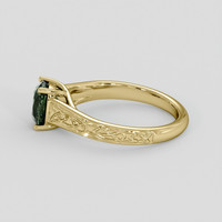 1.00 Ct. Green Sapphire Ring, 14K Yellow Gold 4