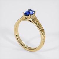 1.02 Ct. Blue Sapphire Ring, 14K Yellow Gold 2