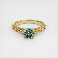 0.90 Ct. Sapphire Ring, 14K Yellow Gold 1