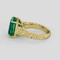8.16 Ct. Emerald Ring, 18K Yellow Gold 4