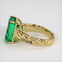 7.63 Ct. Emerald Ring, 18K Yellow Gold 4