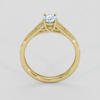 0.61 Ct. Blue Sapphire Ring, 18K Yellow Gold 3