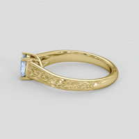 0.61 Ct. Blue Sapphire Ring, 18K Yellow Gold 4