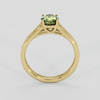 1.28 Ct. Green Sapphire Ring, 18K Yellow Gold 3