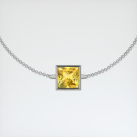 5.03 Ct.Tw. Yellow Sapphire Bracelet, 14K White Gold 1