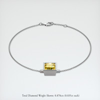 5.03 Ct.Tw. Yellow Sapphire Bracelet, 14K White Gold 2
