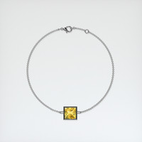 5.03 Ct.Tw. Yellow Sapphire Bracelet, 14K White Gold 3