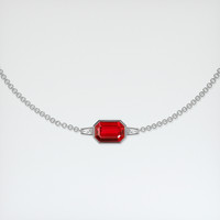 <span>0.99</span>&nbsp;<span class="tooltip-light">Ct.Tw.<span class="tooltiptext">Total Carat Weight</span></span> Ruby Bracelet, 18K White Gold 1