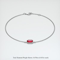 <span>0.99</span>&nbsp;<span class="tooltip-light">Ct.Tw.<span class="tooltiptext">Total Carat Weight</span></span> Ruby Bracelet, 18K White Gold 2