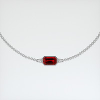 <span>0.95</span>&nbsp;<span class="tooltip-light">Ct.Tw.<span class="tooltiptext">Total Carat Weight</span></span> Ruby Bracelet, 18K White Gold 1