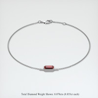 <span>0.95</span>&nbsp;<span class="tooltip-light">Ct.Tw.<span class="tooltiptext">Total Carat Weight</span></span> Ruby Bracelet, 18K White Gold 2