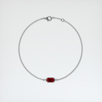 <span>0.95</span>&nbsp;<span class="tooltip-light">Ct.Tw.<span class="tooltiptext">Total Carat Weight</span></span> Ruby Bracelet, 18K White Gold 3