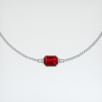 <span>0.95</span>&nbsp;<span class="tooltip-light">Ct.Tw.<span class="tooltiptext">Total Carat Weight</span></span> Ruby Bracelet, 18K White Gold 1