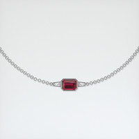 <span>0.71</span>&nbsp;<span class="tooltip-light">Ct.Tw.<span class="tooltiptext">Total Carat Weight</span></span> Ruby Bracelet, 18K White Gold 1