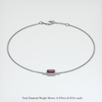 <span>0.71</span>&nbsp;<span class="tooltip-light">Ct.Tw.<span class="tooltiptext">Total Carat Weight</span></span> Ruby Bracelet, 18K White Gold 2