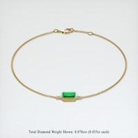 <span>0.80</span>&nbsp;<span class="tooltip-light">Ct.Tw.<span class="tooltiptext">Total Carat Weight</span></span> Emerald Bracelet, 18K Yellow Gold 2