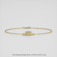<span>1.00</span> <span class="tooltip-light">Ct.Tw.<span class="tooltiptext">Total Carat Weight</span></span> Emerald Bracelet, 18K Yellow Gold 2