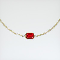 <span>0.99</span>&nbsp;<span class="tooltip-light">Ct.Tw.<span class="tooltiptext">Total Carat Weight</span></span> Ruby Bracelet, 18K Yellow Gold 1