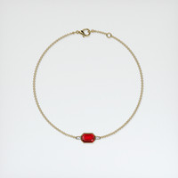 <span>0.99</span>&nbsp;<span class="tooltip-light">Ct.Tw.<span class="tooltiptext">Total Carat Weight</span></span> Ruby Bracelet, 18K Yellow Gold 3