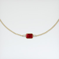 <span>0.80</span>&nbsp;<span class="tooltip-light">Ct.Tw.<span class="tooltiptext">Total Carat Weight</span></span> Ruby Bracelet, 18K Yellow Gold 1