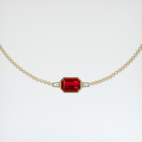 <span>0.95</span>&nbsp;<span class="tooltip-light">Ct.Tw.<span class="tooltiptext">Total Carat Weight</span></span> Ruby Bracelet, 18K Yellow Gold 1