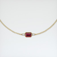 <span>0.71</span>&nbsp;<span class="tooltip-light">Ct.Tw.<span class="tooltiptext">Total Carat Weight</span></span> Ruby Bracelet, 18K Yellow Gold 1