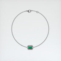 <span>0.55</span>&nbsp;<span class="tooltip-light">Ct.Tw.<span class="tooltiptext">Total Carat Weight</span></span> Emerald Bracelet, 18K White Gold 3