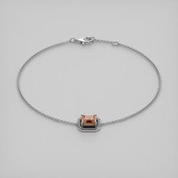 1.15 Ct.Tw. Gemstone Bracelet, 18K White Gold 2