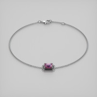 <span>1.03</span>&nbsp;<span class="tooltip-light">Ct.Tw.<span class="tooltiptext">Total Carat Weight</span></span> Gemstone Bracelet, 18K White Gold 2