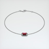 <span>0.80</span>&nbsp;<span class="tooltip-light">Ct.Tw.<span class="tooltiptext">Total Carat Weight</span></span> Ruby Bracelet, 18K White Gold 2