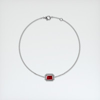 <span>0.80</span>&nbsp;<span class="tooltip-light">Ct.Tw.<span class="tooltiptext">Total Carat Weight</span></span> Ruby Bracelet, 18K White Gold 3