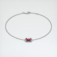 <span>0.62</span>&nbsp;<span class="tooltip-light">Ct.Tw.<span class="tooltiptext">Total Carat Weight</span></span> Ruby Bracelet, 18K White Gold 2