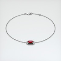 <span>0.83</span>&nbsp;<span class="tooltip-light">Ct.Tw.<span class="tooltiptext">Total Carat Weight</span></span> Ruby Bracelet, 18K White Gold 2