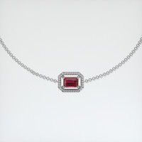 <span>0.71</span>&nbsp;<span class="tooltip-light">Ct.Tw.<span class="tooltiptext">Total Carat Weight</span></span> Ruby Bracelet, 18K White Gold 1