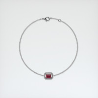 <span>0.71</span>&nbsp;<span class="tooltip-light">Ct.Tw.<span class="tooltiptext">Total Carat Weight</span></span> Ruby Bracelet, 18K White Gold 3