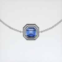 <span>1.76</span> <span class="tooltip-light">Ct.Tw.<span class="tooltiptext">Total Carat Weight</span></span> Blue Sapphire Bracelet, 18K White Gold 1