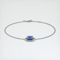 <span>1.76</span>&nbsp;<span class="tooltip-light">Ct.Tw.<span class="tooltiptext">Total Carat Weight</span></span> Blue Sapphire Bracelet, 18K White Gold 2