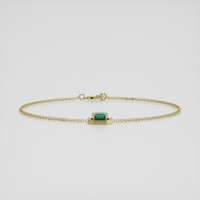 <span>0.55</span> <span class="tooltip-light">Ct.Tw.<span class="tooltiptext">Total Carat Weight</span></span> Emerald Bracelet, 18K Yellow Gold 2