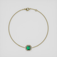 <span>0.55</span>&nbsp;<span class="tooltip-light">Ct.Tw.<span class="tooltiptext">Total Carat Weight</span></span> Emerald Bracelet, 18K Yellow Gold 3