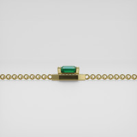<span>0.55</span> <span class="tooltip-light">Ct.Tw.<span class="tooltiptext">Total Carat Weight</span></span> Emerald Bracelet, 18K Yellow Gold 4