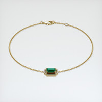 <span>0.55</span>&nbsp;<span class="tooltip-light">Ct.Tw.<span class="tooltiptext">Total Carat Weight</span></span> Emerald Bracelet, 18K Yellow Gold 2