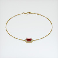 <span>0.62</span>&nbsp;<span class="tooltip-light">Ct.Tw.<span class="tooltiptext">Total Carat Weight</span></span> Ruby Bracelet, 18K Yellow Gold 2