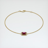 <span>0.71</span>&nbsp;<span class="tooltip-light">Ct.Tw.<span class="tooltiptext">Total Carat Weight</span></span> Ruby Bracelet, 18K Yellow Gold 2