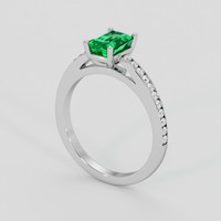 1.06 Ct. Emerald Ring, Platinum 950 2