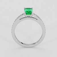 1.06 Ct. Emerald Ring, 18K White Gold 3